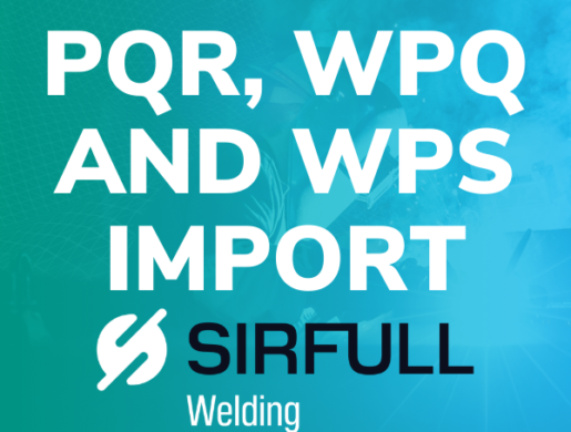 HOW TO MANUALLY INTEGRATE PQR, WPS AND WPQ AT THE BEGINNING OF A WELDING PROJECT IN SIRFULL WELDING ?